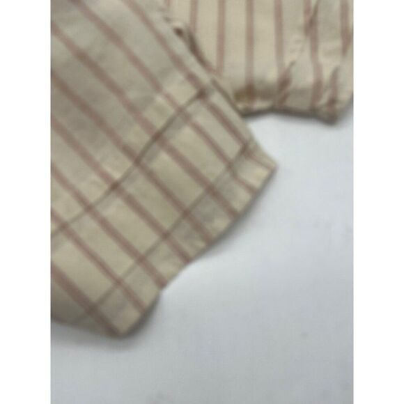 Melrose and Market Women’s Pintuck Trim Striped Peasant Blouse, Cream/Red, Sz. M - Picture 4 of 11